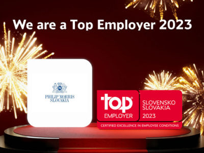 Spoločnosť Philip Morris Slovakia získala prestížny certifikát Top Employer Slovakia 2023 už deviaty rok po sebe